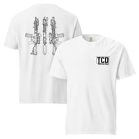 Mk18 triple back white heavyweight t-shirt