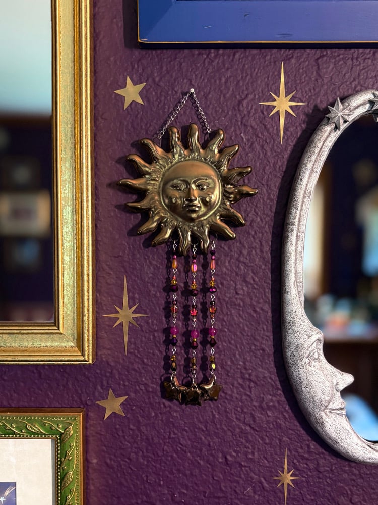 Image of Beaded Sun Wall Hanging #6 (discounted)