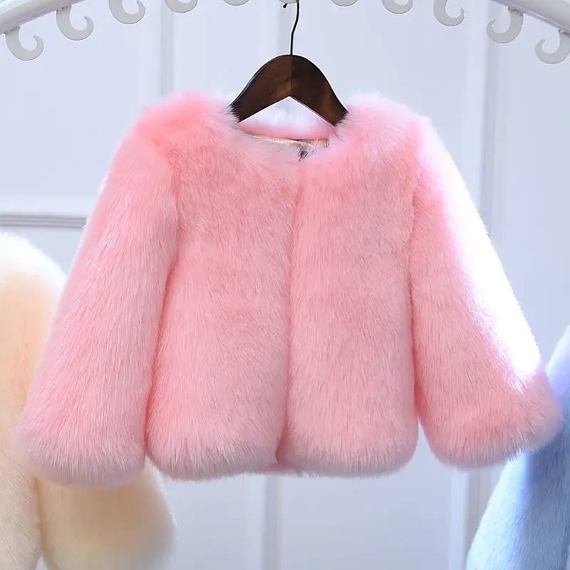 Image of 'Faux Fur' Pastel Coat 