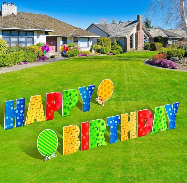 Image of Happy Birthday yard sign 