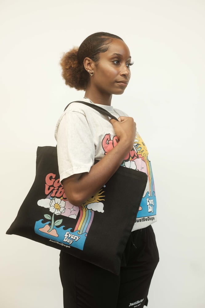 Image of Black GoodVibes Tote Bag