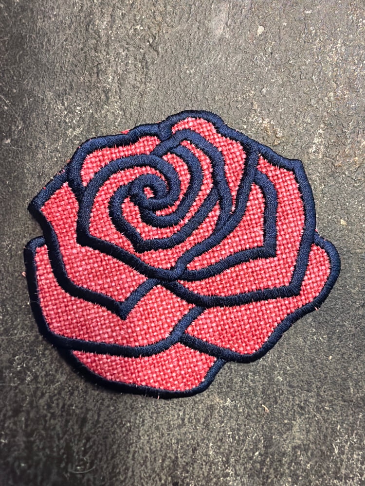 Image of Navy outline Rose patch