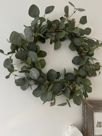 Image 1 of Glitter Eucalyptus Wreath