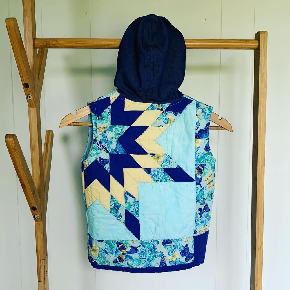 Kids Blue Quilted Vest