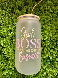 Image 2 of 16oz Girl Boss Frosted Tumbler