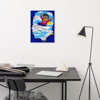 Image 2 of Canvas Print Black Boy Fly