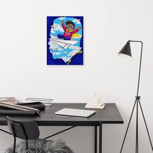 Canvas Print Black Boy Fly