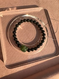 Image 1 of Obsidian and cat ear bracelet 黑曜石猫头手链