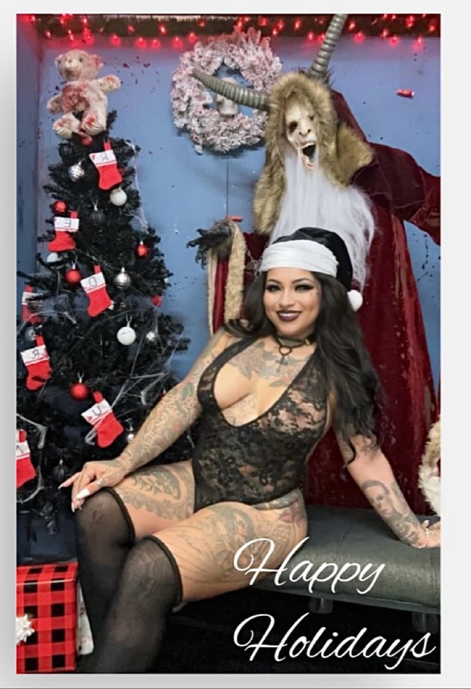 Image of Christmas Card signed & kissed