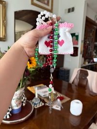 Image 2 of Rosario de San Benito (Glass beads stainless silver) 💗