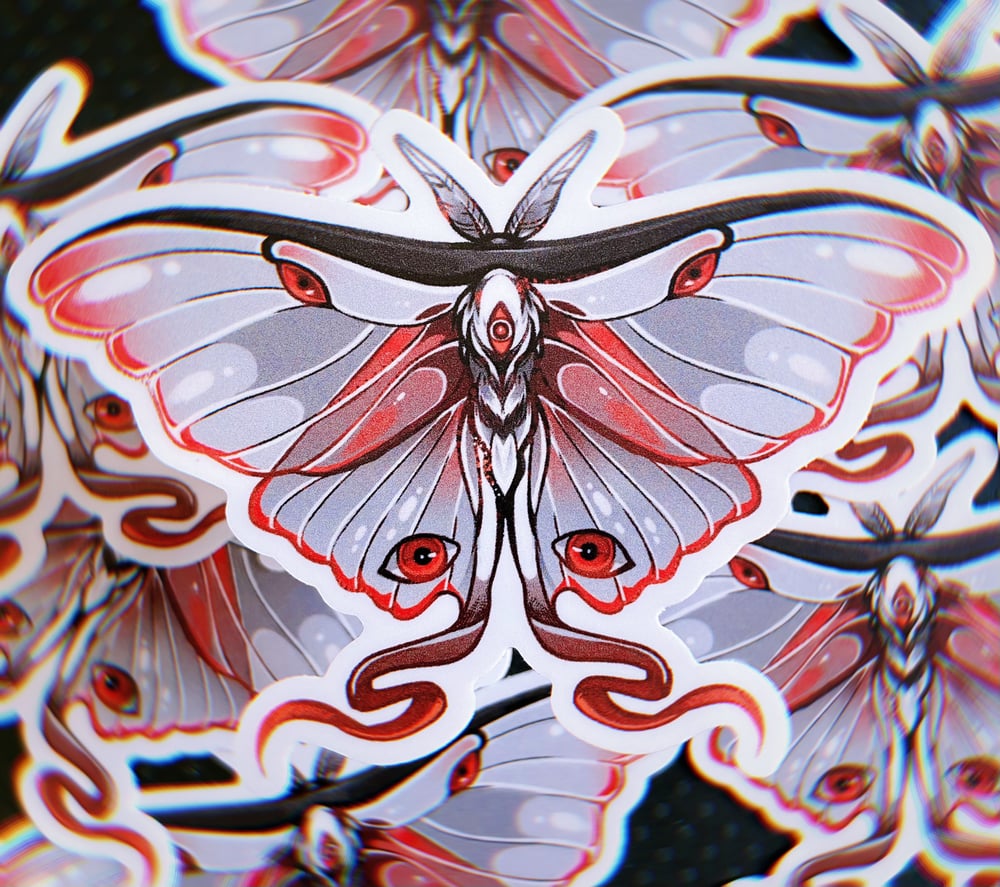 Luna Moth Omen | Vinyl Sticker