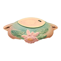 Image 4 of 1940s Roseville Pottery Water Lily Console Planter/Bowl