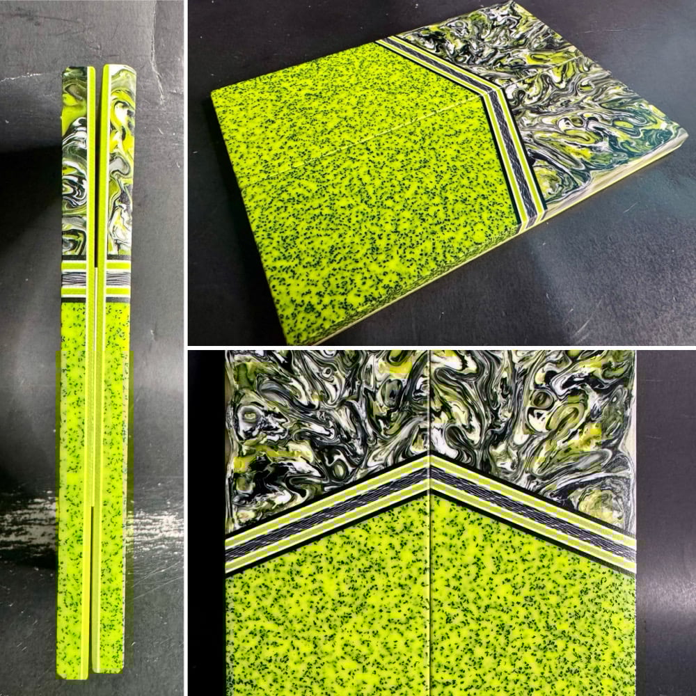 Image of Resin & Grip-Tec Segmented Knife Scales