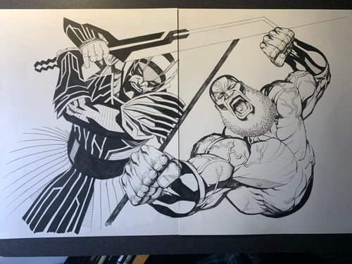 Image of POWER MAN:TIMELESS #1  pages24-25 original art