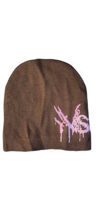 Image 1 of Moon Thief Beanie - Pink/Brown
