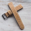 18mm Natural Chevre Strap In 40's Style