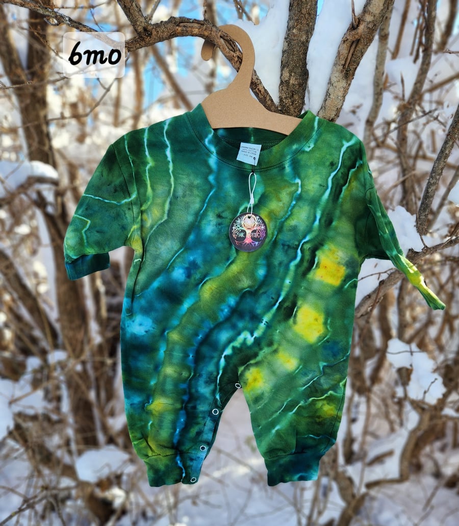 Image of Winter baby bubble rompers 0-6mo