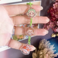 Image 2 of One Piece Chibi Head Chained Keychains