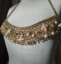 Image 4 of Mini Chainmail Top, Pearl and Crystal Embellished