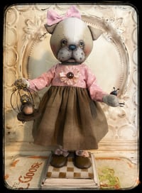 Image 2 of Tilly the Folk Art Puppy Dog spring doll 
