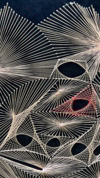 Image 2 of Rose tableau fils et clous 