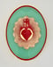 Image of Sacred Heart Oval Mint/Red
