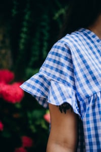 Image 4 of Blouse Roma [Vichy bleu]