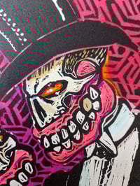 Image 4 of Tango Hand Embellished Linocut (Large scale) 