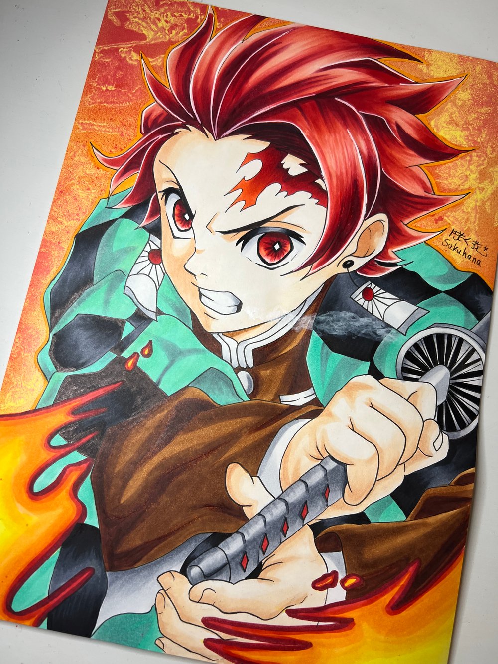 Tanjiro Kamado (Fire) | Sakuhana Art