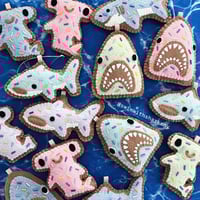 Image 1 of Sprinkle Shark Felt Ornament 