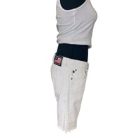 Image 7 of Vintage Ralph Lauren White Denim Cut- Off Shorts - Size 12  