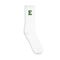 Image 1 of 'E' Embroidered socks
