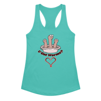 Image 1 of U Got Worms? Women’s fitted racerback tank top