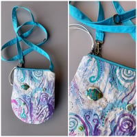 Image 2 of Caribbean Blue Dye And Painted Canvas Carry Case
