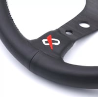 Image 4 of VERTEX 13'' White Embroidery Deep Dish Steering Wheel