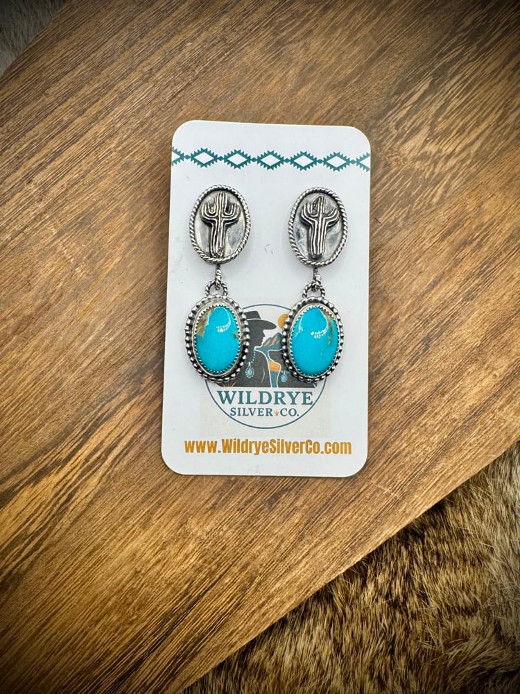 Image of Cactus & Kingman Turquoise Earrings