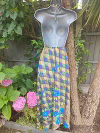 Image 5 of Bianca Frill maxi dress Blue checks