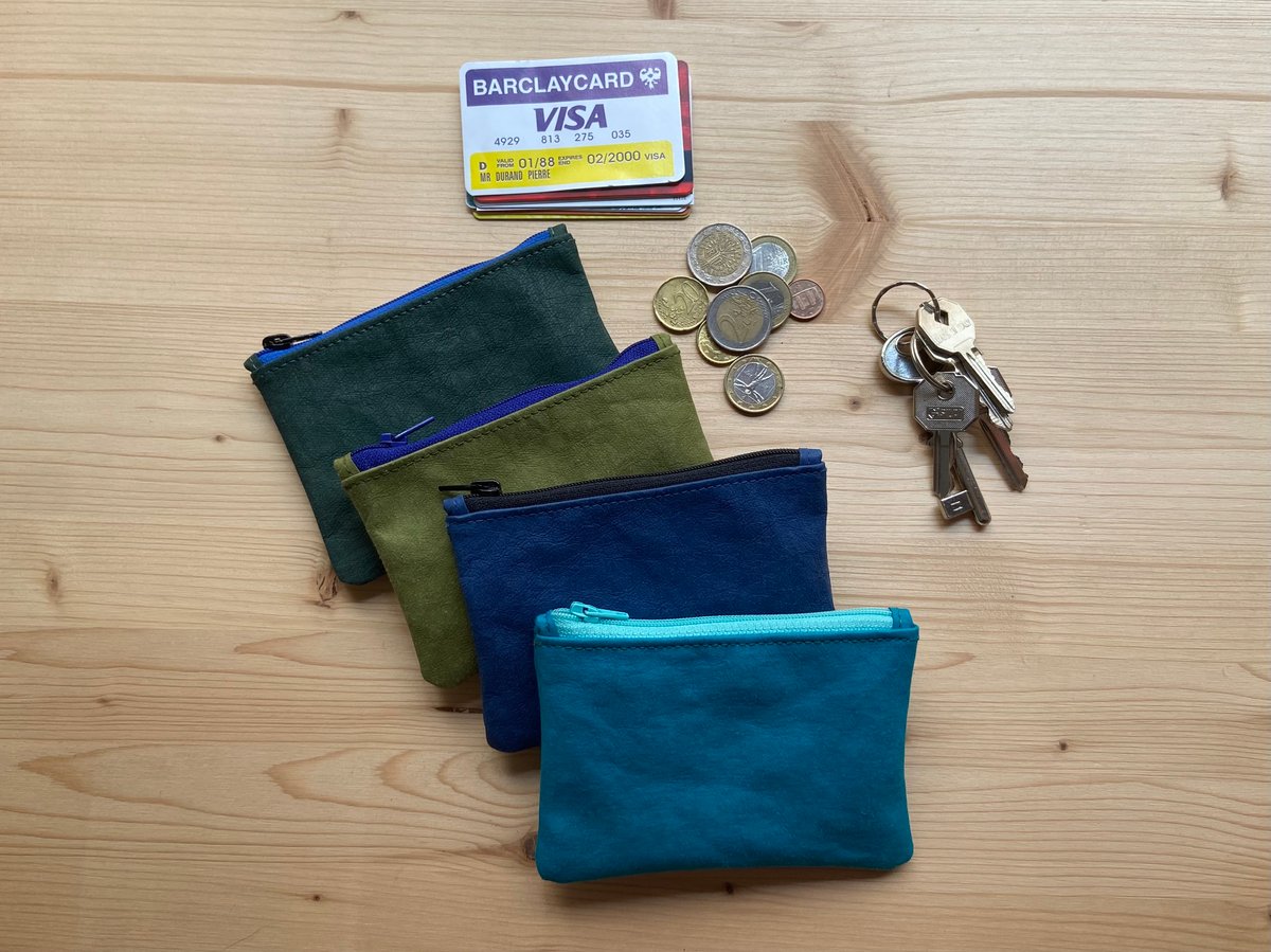 Portamonete/chiavi blu/verdi