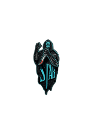 Image 2 of STABFACE *SPARKLE GLITTER ROBE VARIANT ENAMEL PIN #16 *VHS VARIANT*