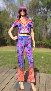 Image 1 of Solar Flare Crop Top and Leggings