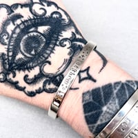 Image 3 of Handmade Sterling Silver Let Them Cuff Bracelet With Stars
