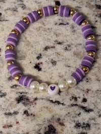Image 2 of Heishi Love Bracelet