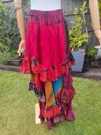 Image 2 of Wanderlust maxi skirt / bandeau dress -red flash of rainbow  8-16 uk