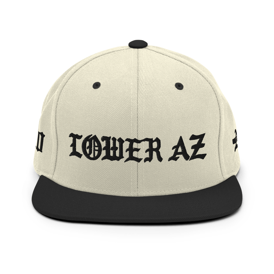 Image of LOWER AZ Black Thread Snapback Hat