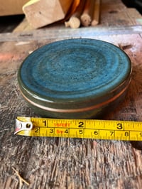Image 1 of Shallow Lidded Pot in Teal