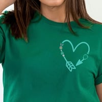 Teal Bunny Stethoscope Tee   