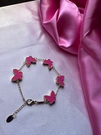 Image 3 of Pink Butterfly Bracelet 