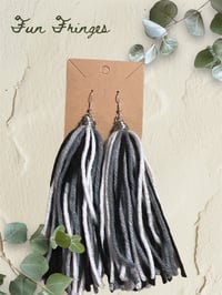 Black & White Mix Ear Dangles