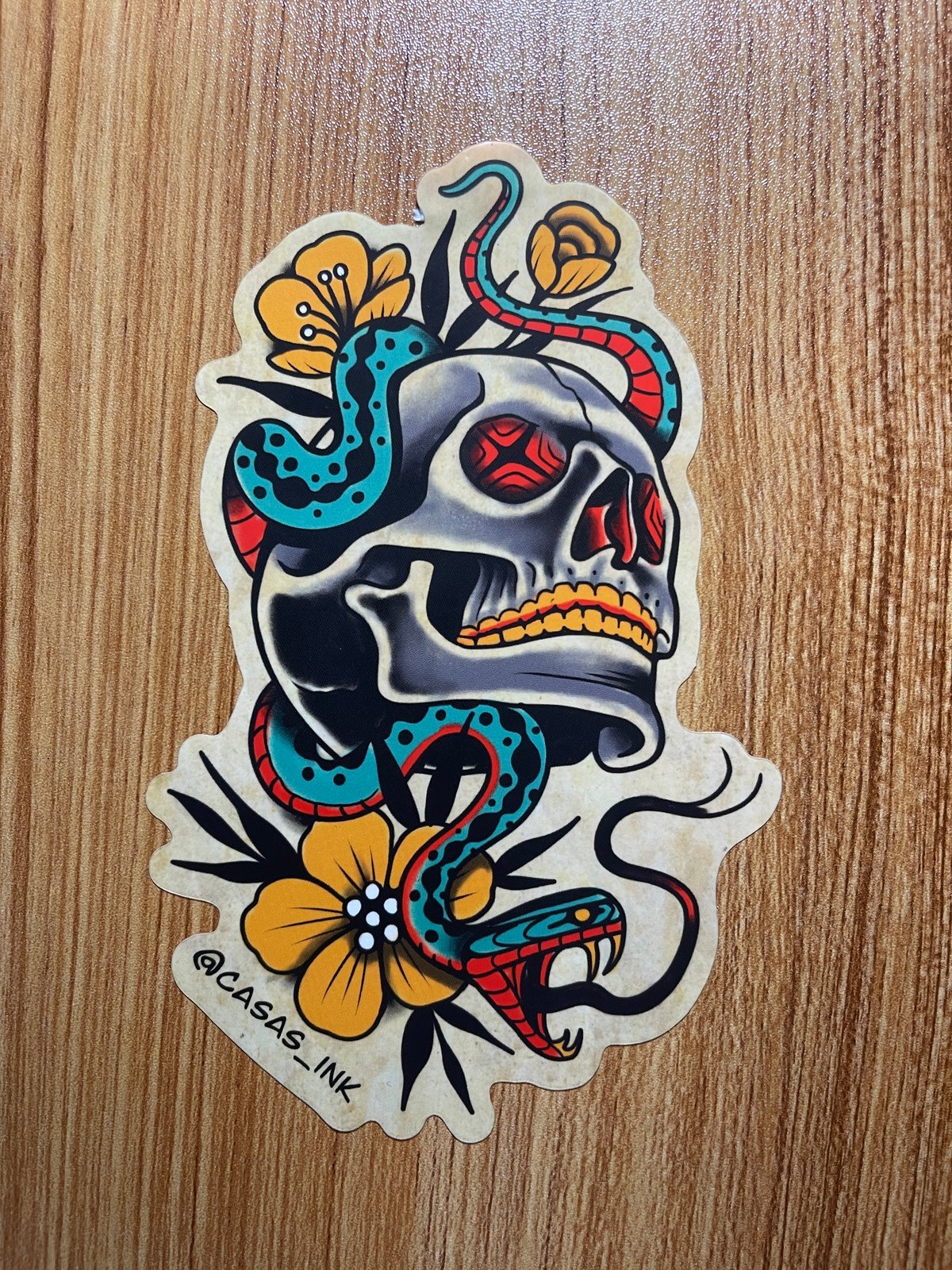 Skull and Snake sticker