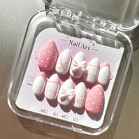 Image 1 of [Juwunni] Pink Picnic Nails